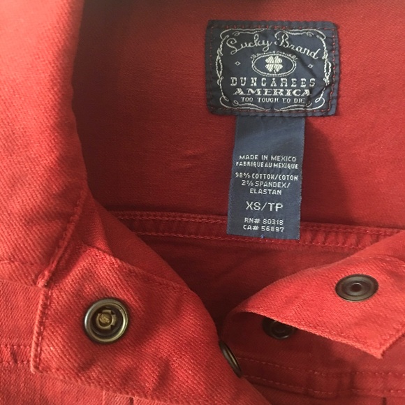 Lucky Brand Burnt Orange Jean / Denim Jacket - xs - Picture 4 of 11